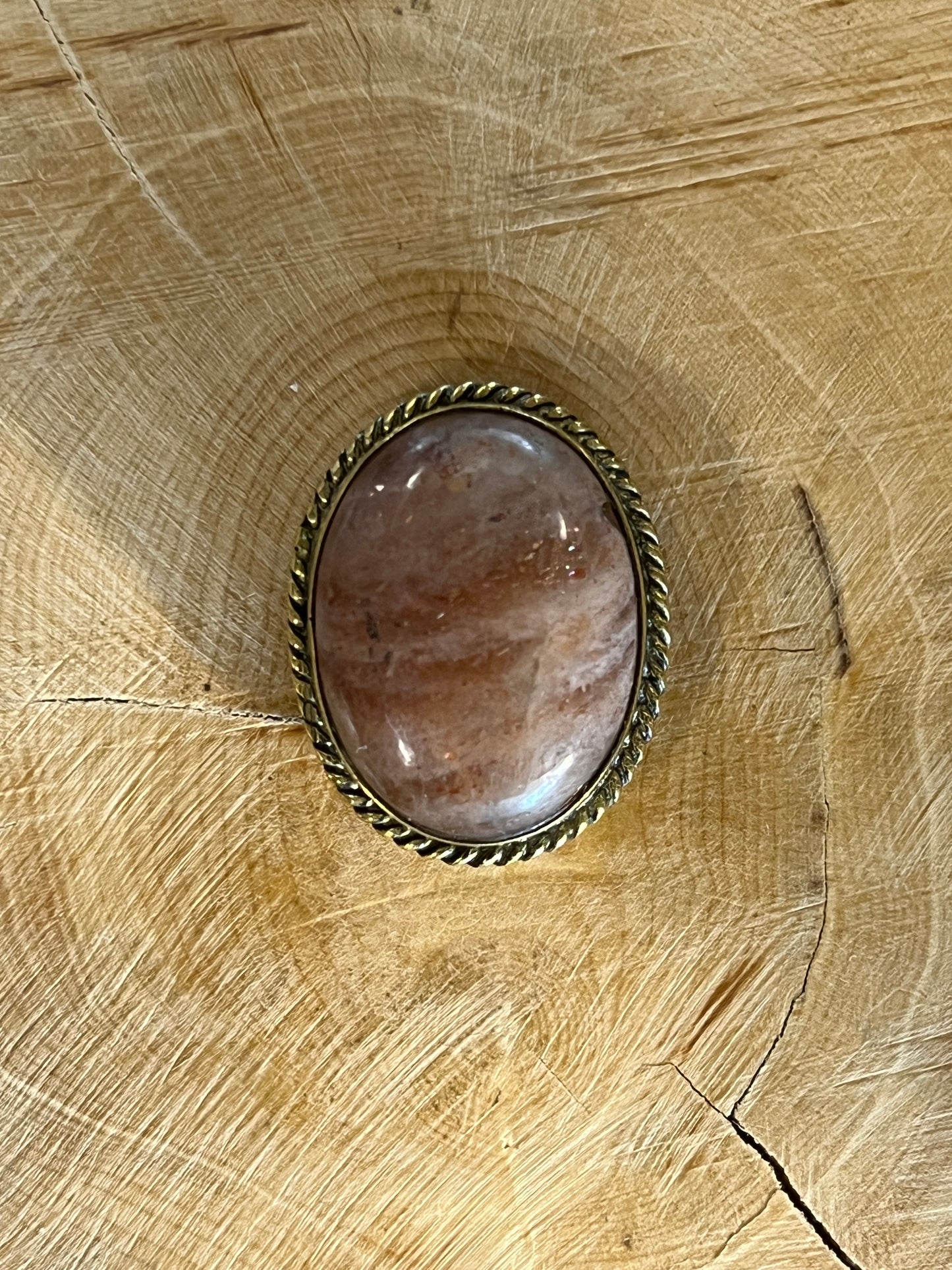 Pierre de soleil sertie doré n°D3 (2,5cm x 1,9cm)