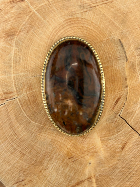 Piétersite sertie doré n°D5 (4,2cm x 2,7cm)