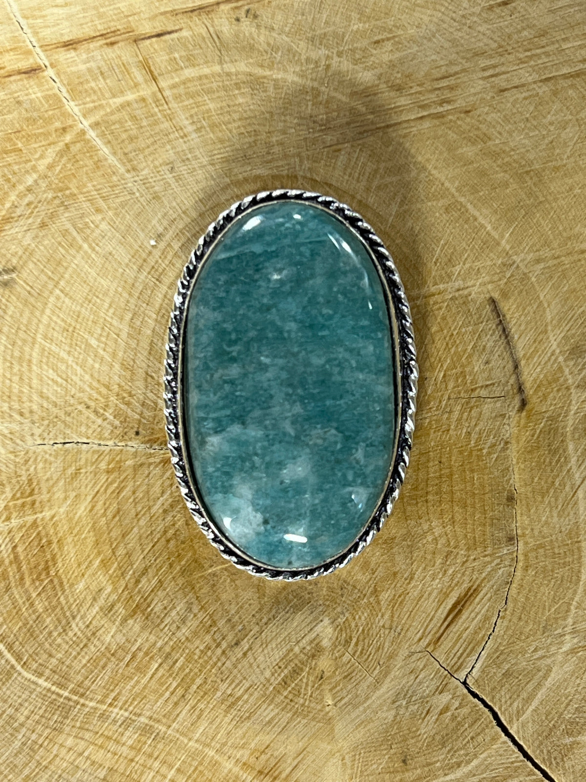 Amazonite sertie argenté n°A4 (3,3cm x 2,1cm)