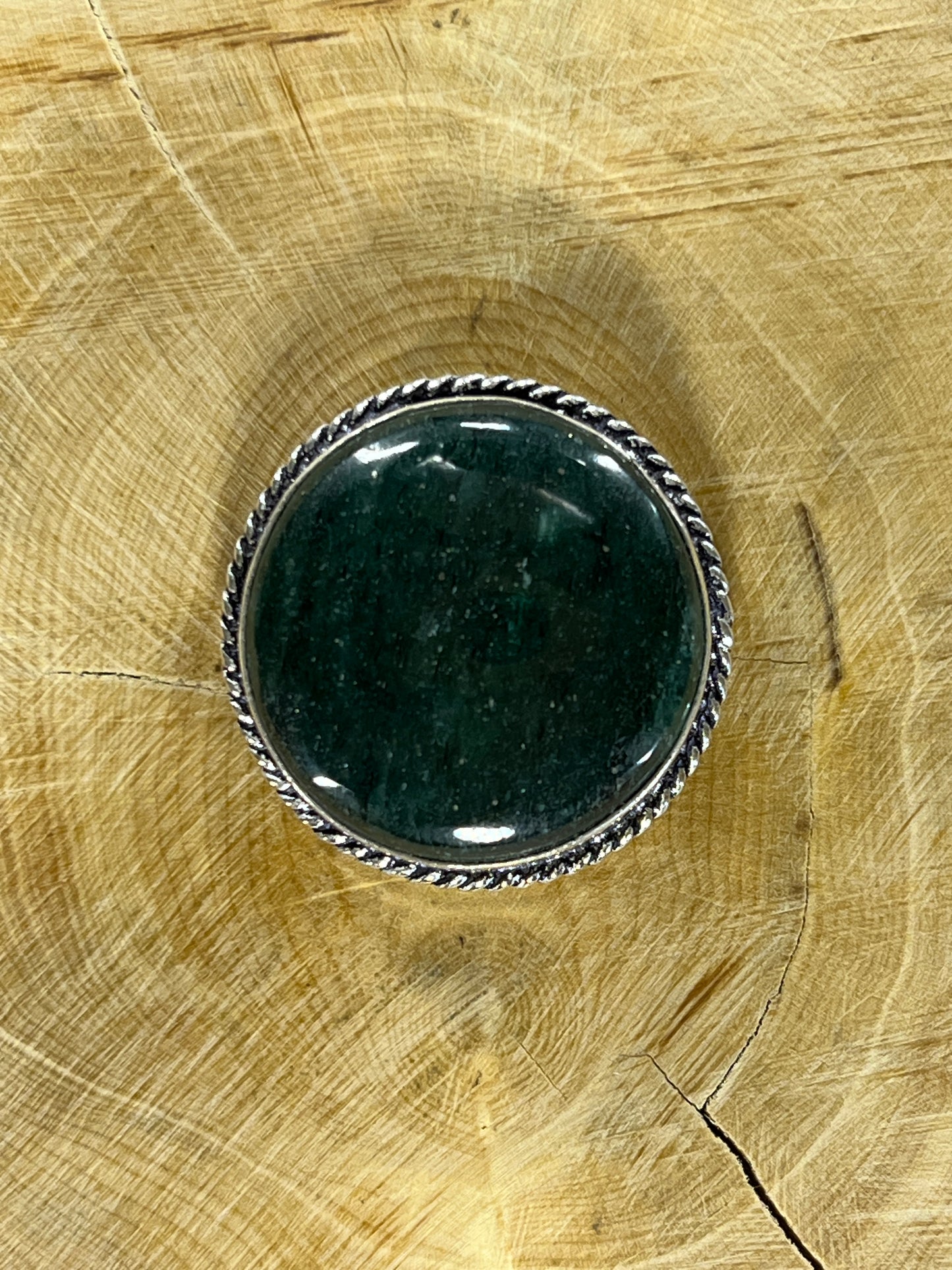 Aventurine sertie argenté n°A5 (2,7cm x 2,7cm)