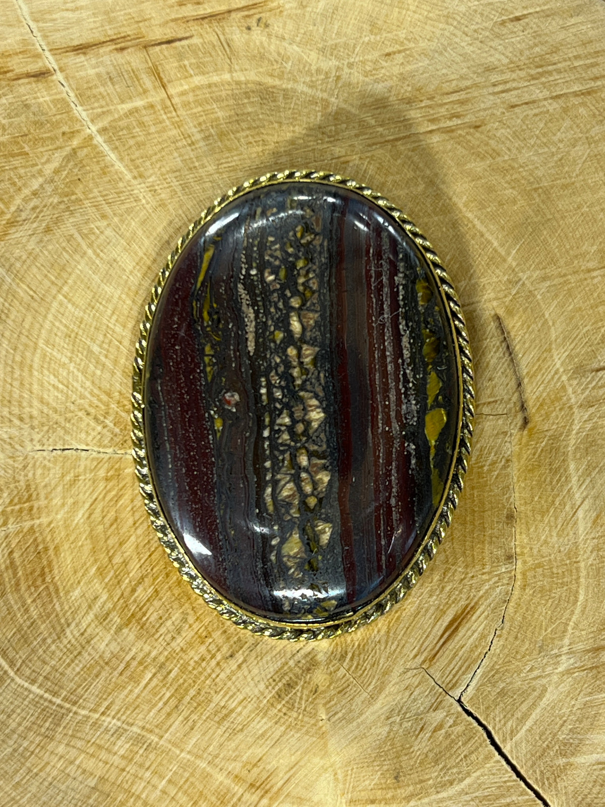 Oeil de Fer sertie doré n°D4 (3,9cm x 2,9cm)