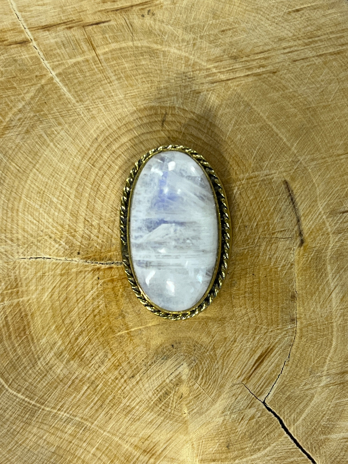 Pierre de lune sertie doré n°D5 (2,5cm x 1,6cm)