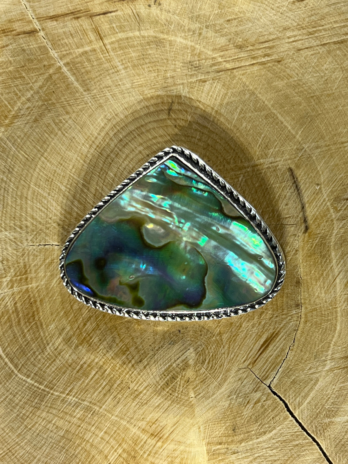 Abalone Shell sertie argenté n°A5 (3,4cm x 2,7cm)