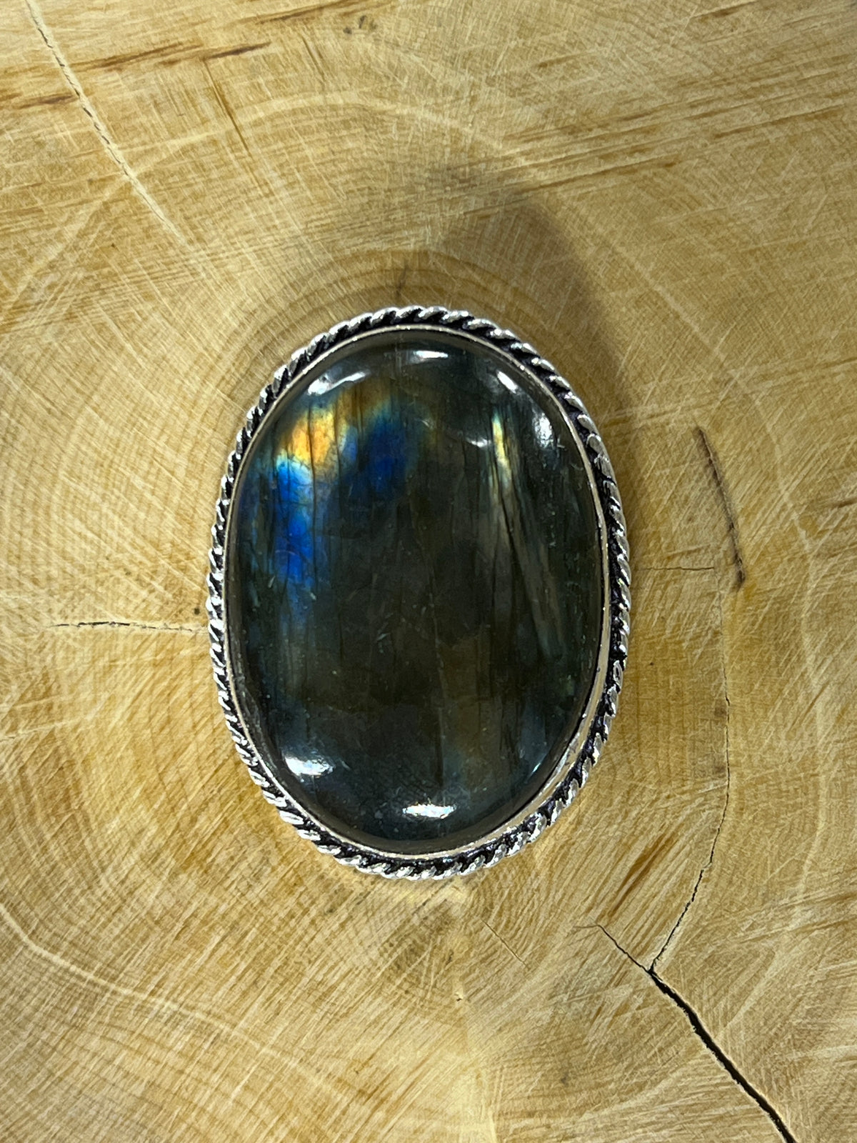 Labradorite sertie argenté n°A3 (3,4cm x 2,5cm)