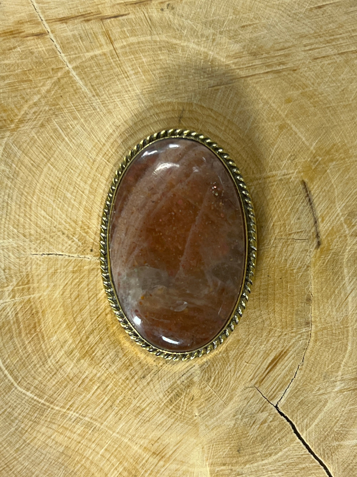 Pierre de soleil sertie doré n°D4 (3,3cm x 2,2cm)