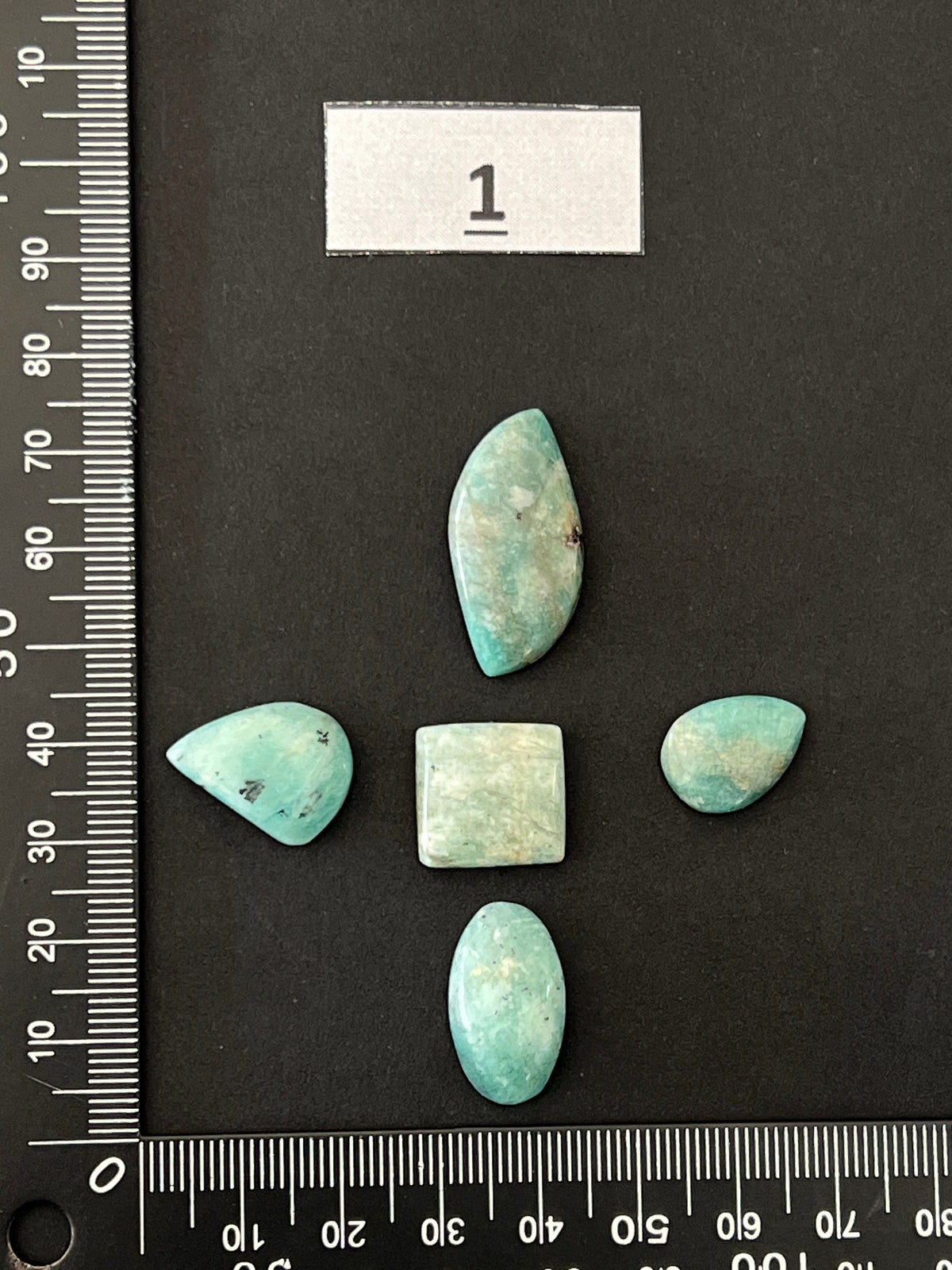 Lot de 5 Mini Amazonite : n°1