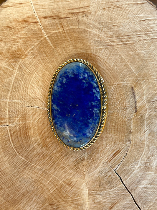 Lapis Lazuli sertie doré n°D4 (3,3cm x 2,3cm)
