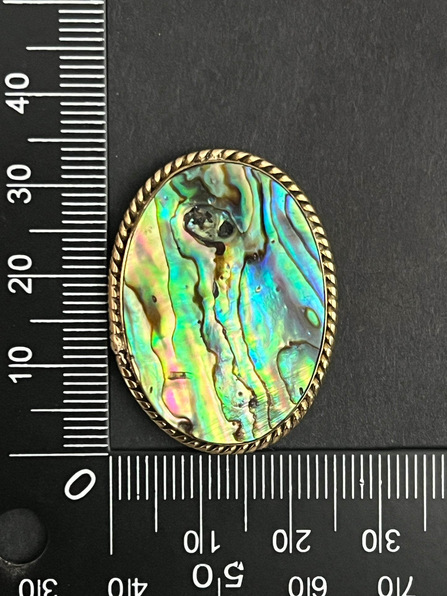 Abalone Shell sertie n°D5 (3,5cm x 2,5cm)