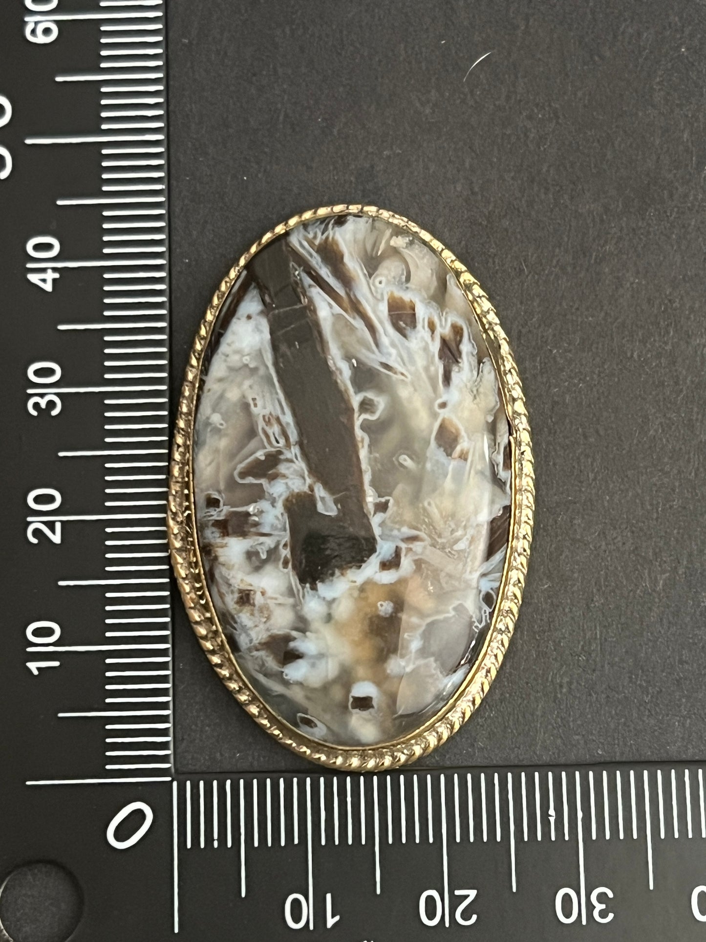 Agate sertie n°D3 (4,5cm x 2,8cm)