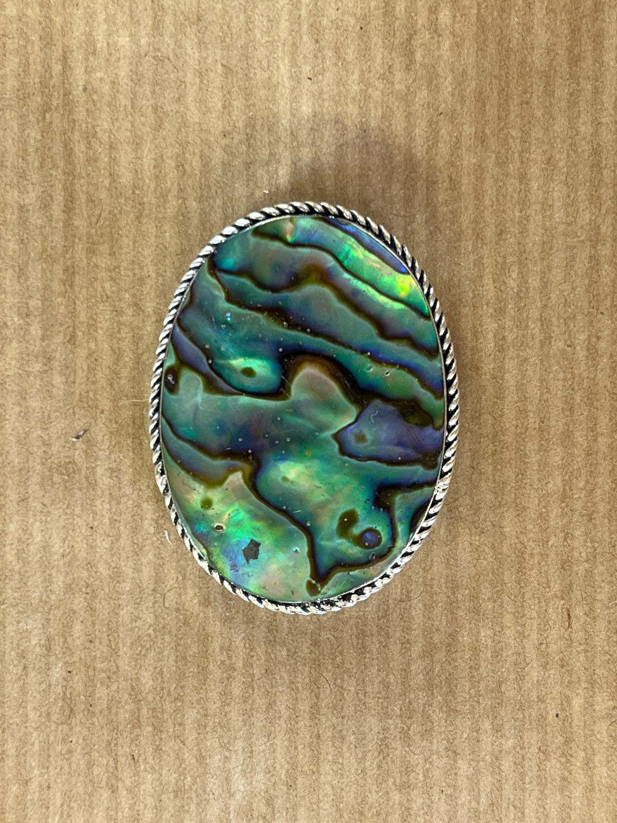 Abalone Shell sertie argenté n°A2 (3,8cm x 2,9cm)