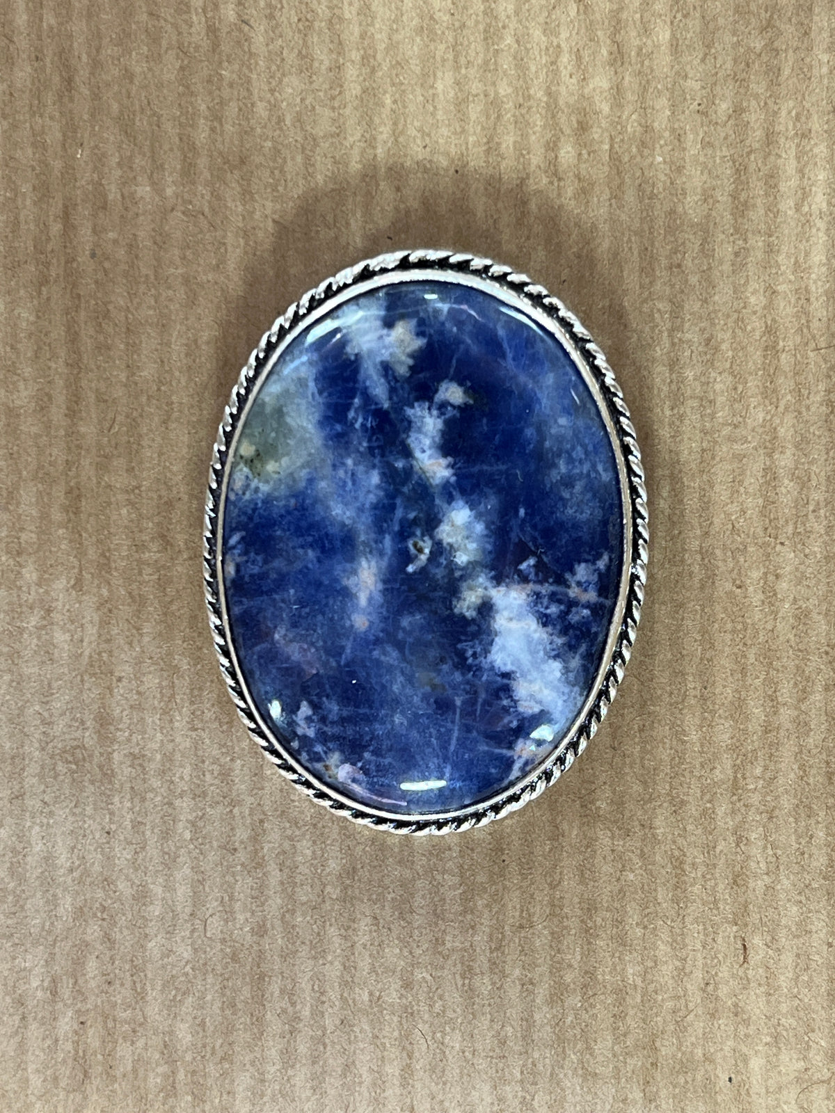 Sodalite sertie argenté n°A2 (4cm x 3cm)