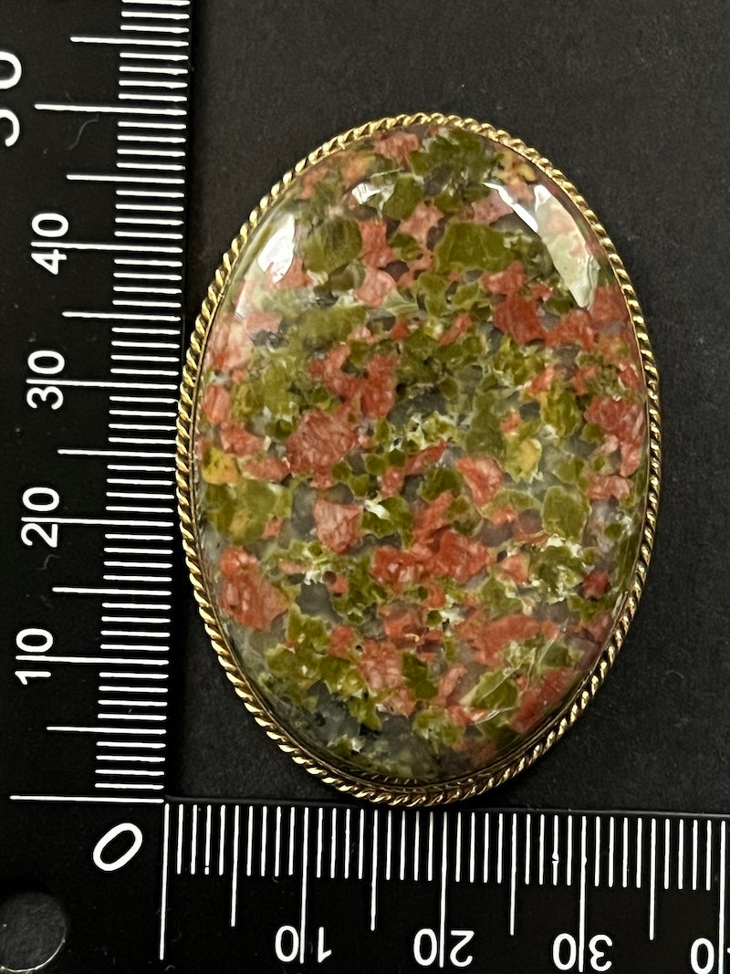 Unakite sertie n°D4 (5cm x 3,5cm)