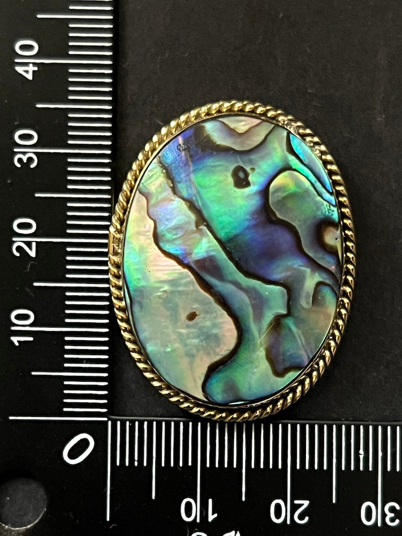 Abalone Shell sertie n°D3 (3,5cm x 2,8cm)