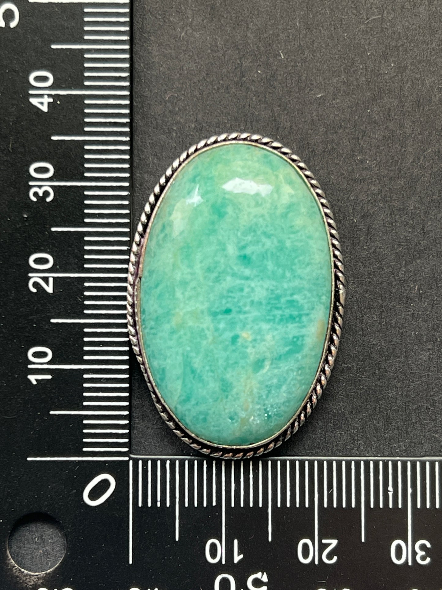 Amazonite sertie n°A1 (3,6cm x 2,4cm)