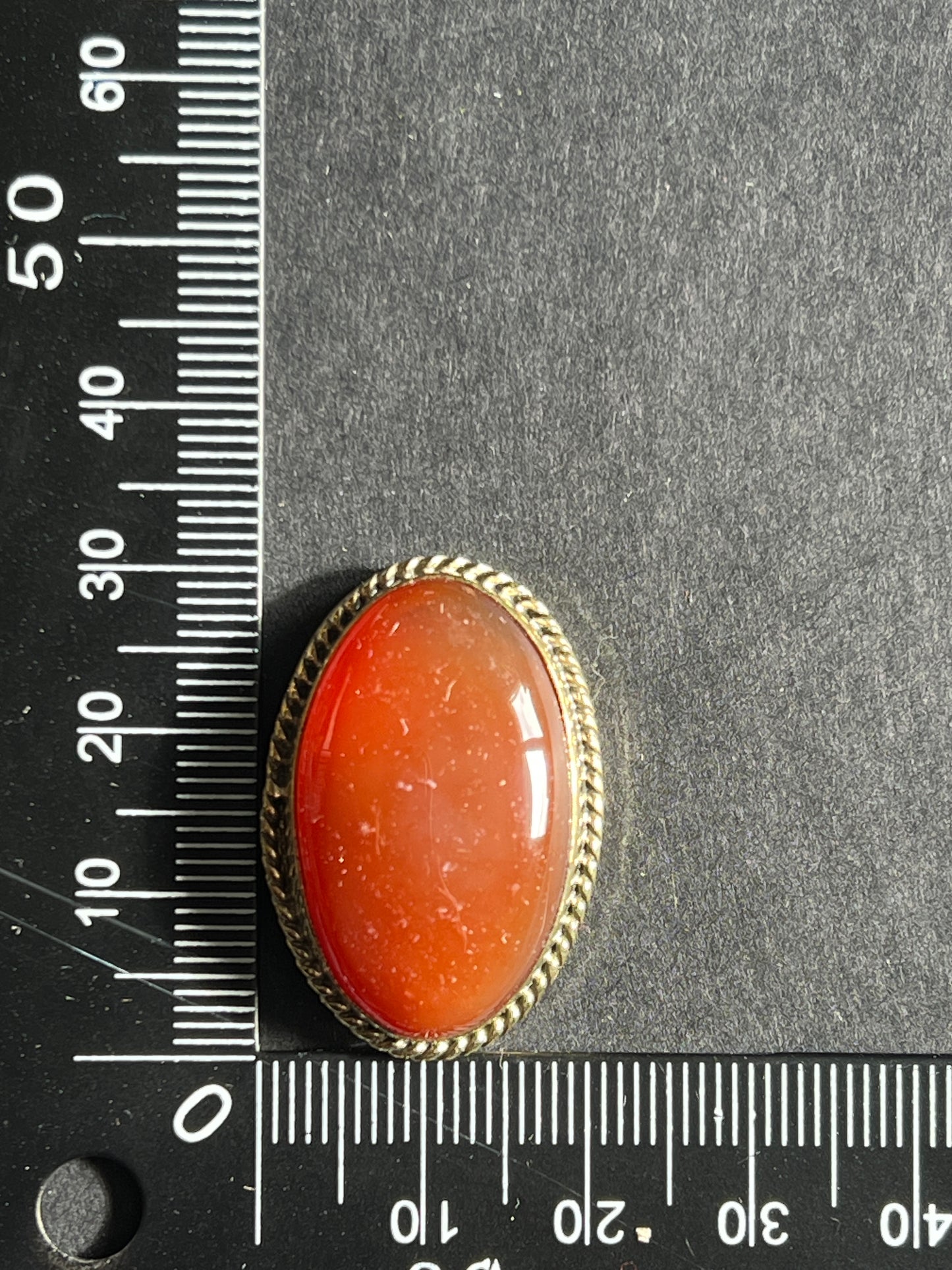 Onyx Rouge sertie n°D4 (3cm x 2,1cm)