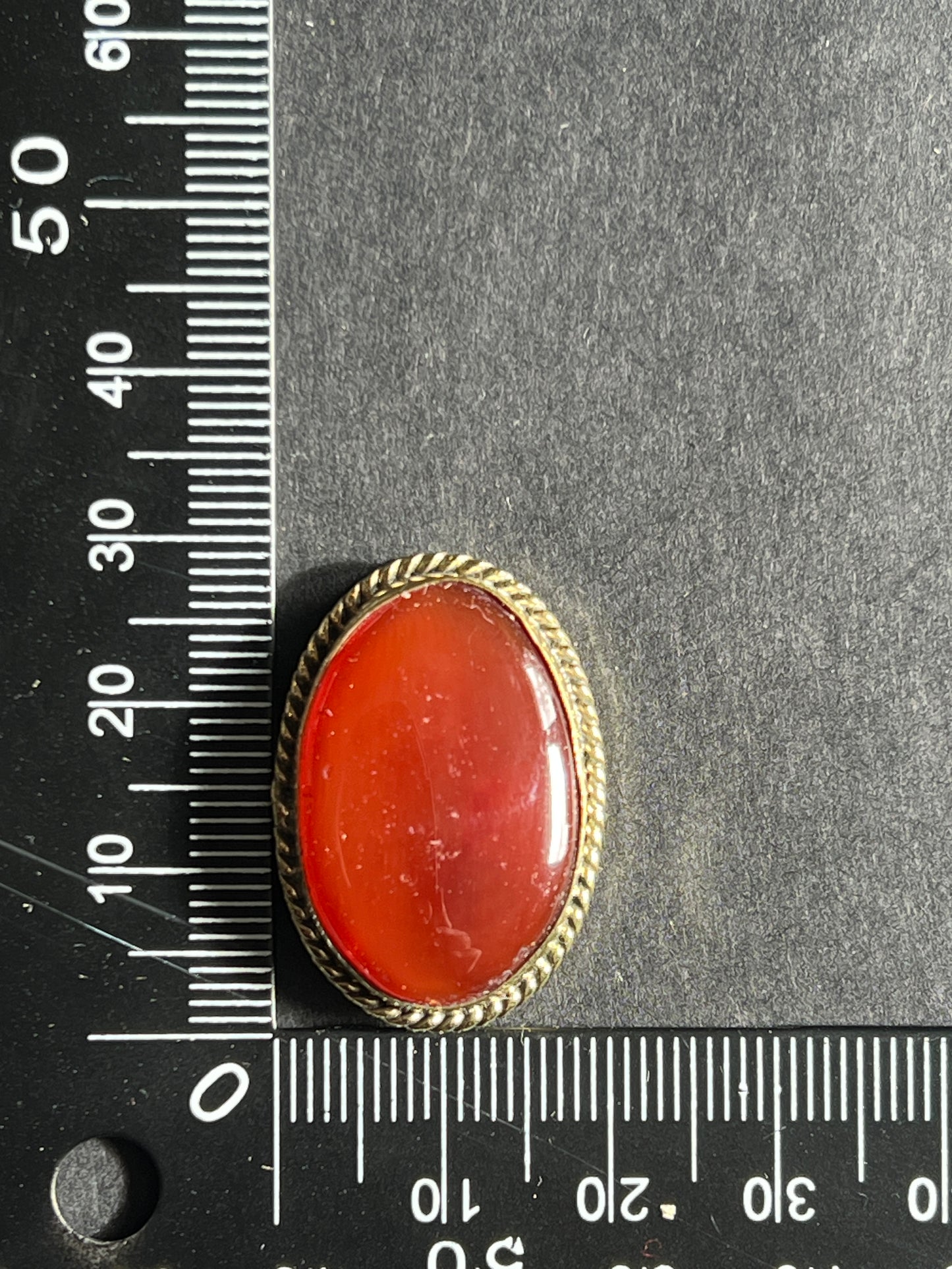 Onyx Rouge sertie n°D5 (2,7cm x2cm)