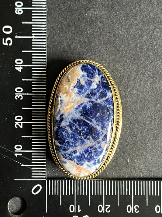 Sodalite sertie n°D2 (4,2cm x 2,6cm)