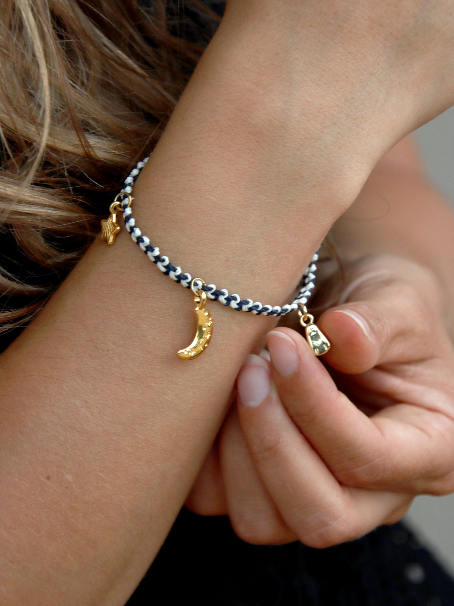 Charm croissant de lune étoilé 19 mm