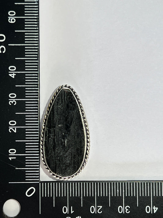 Tourmaline sertie argenté n°A3 (3,4cm x 1,9cm)
