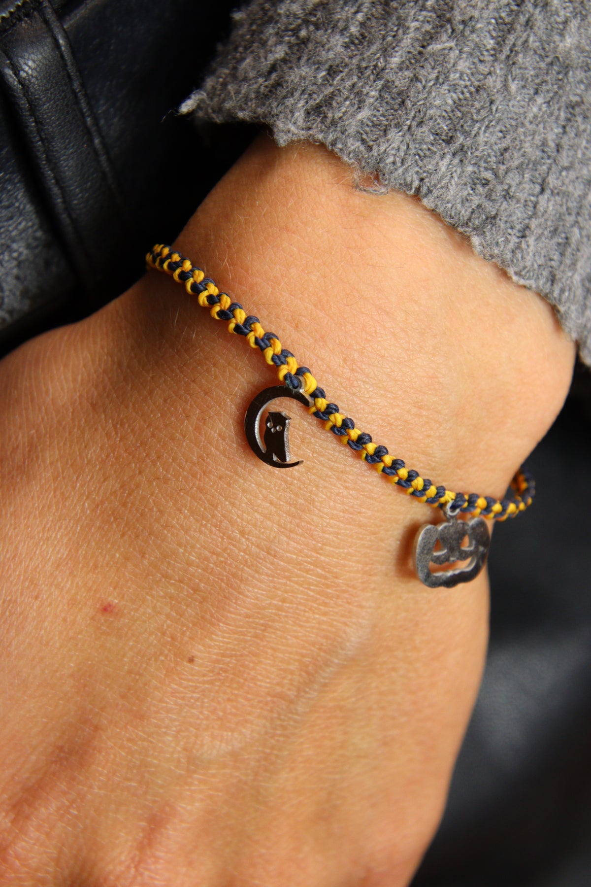 Charm hibou sur la lune Halloween 12mm
