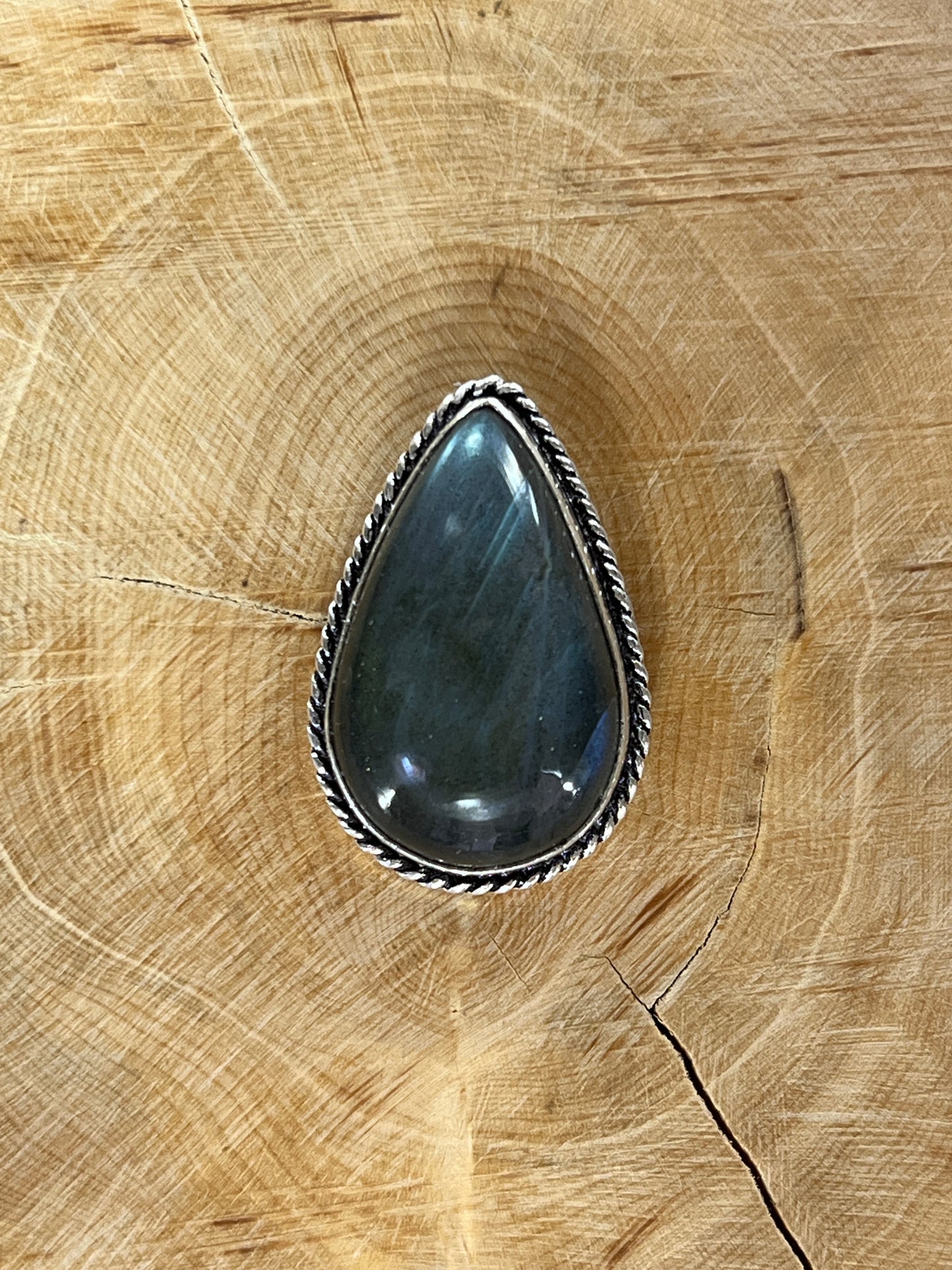Labradorite sertie argenté n°A5 (3,1cm x 2cm)