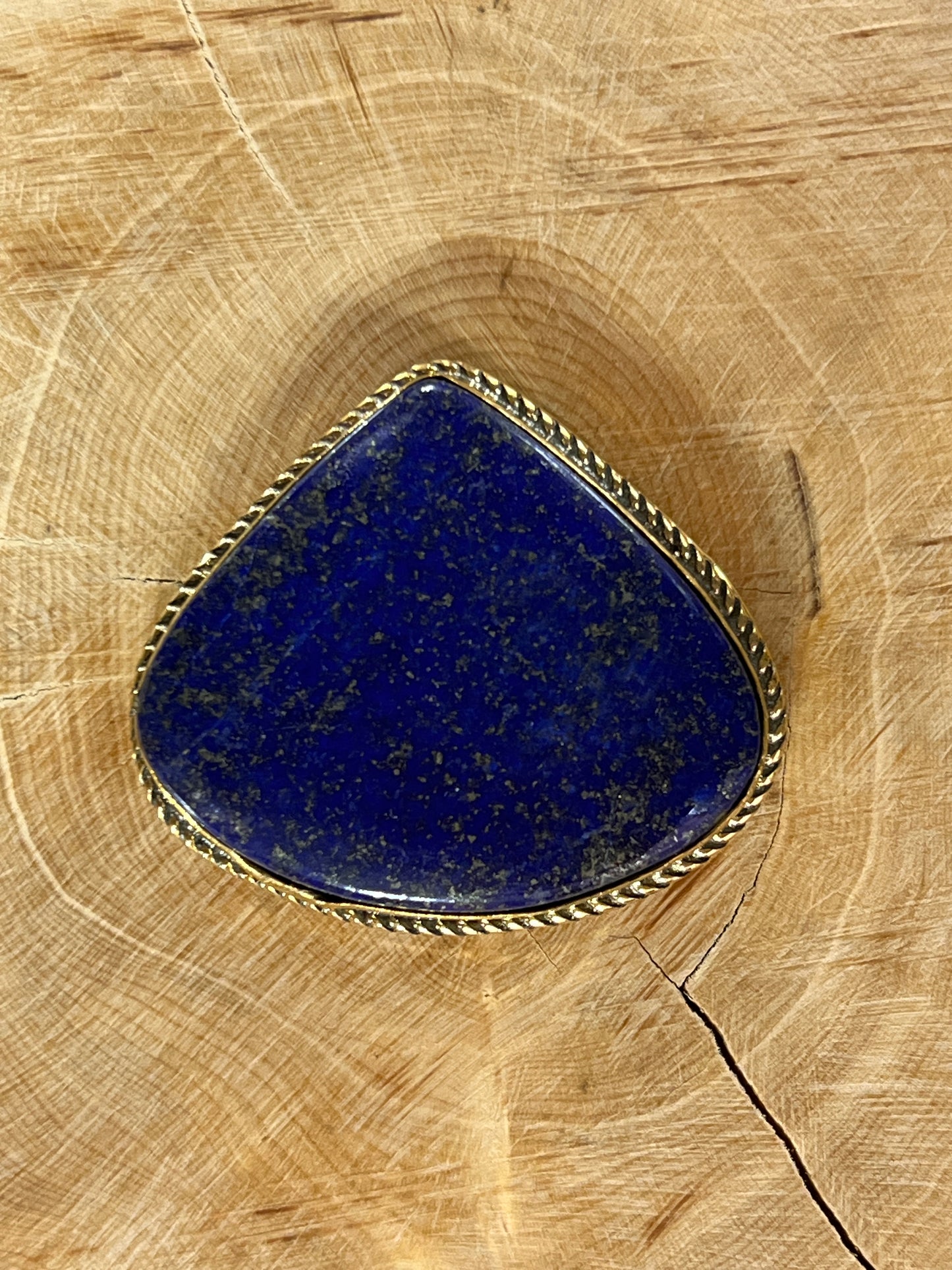 Lapis Lazuli sertie doré n°D1 (3cm x 3,9cm)