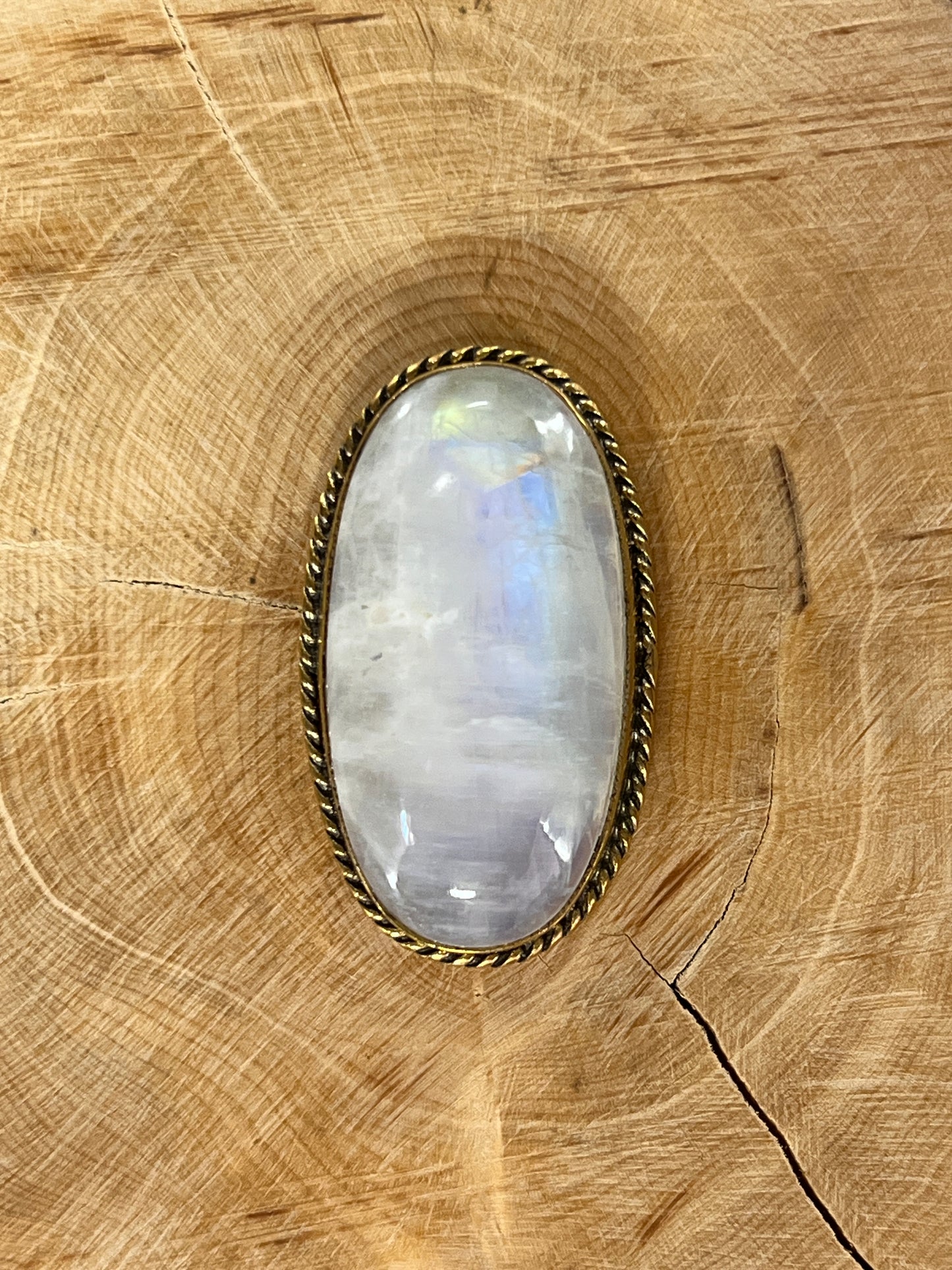 Pierre de lune sertie doré n°D1 (3,8cm x 2,7cm)