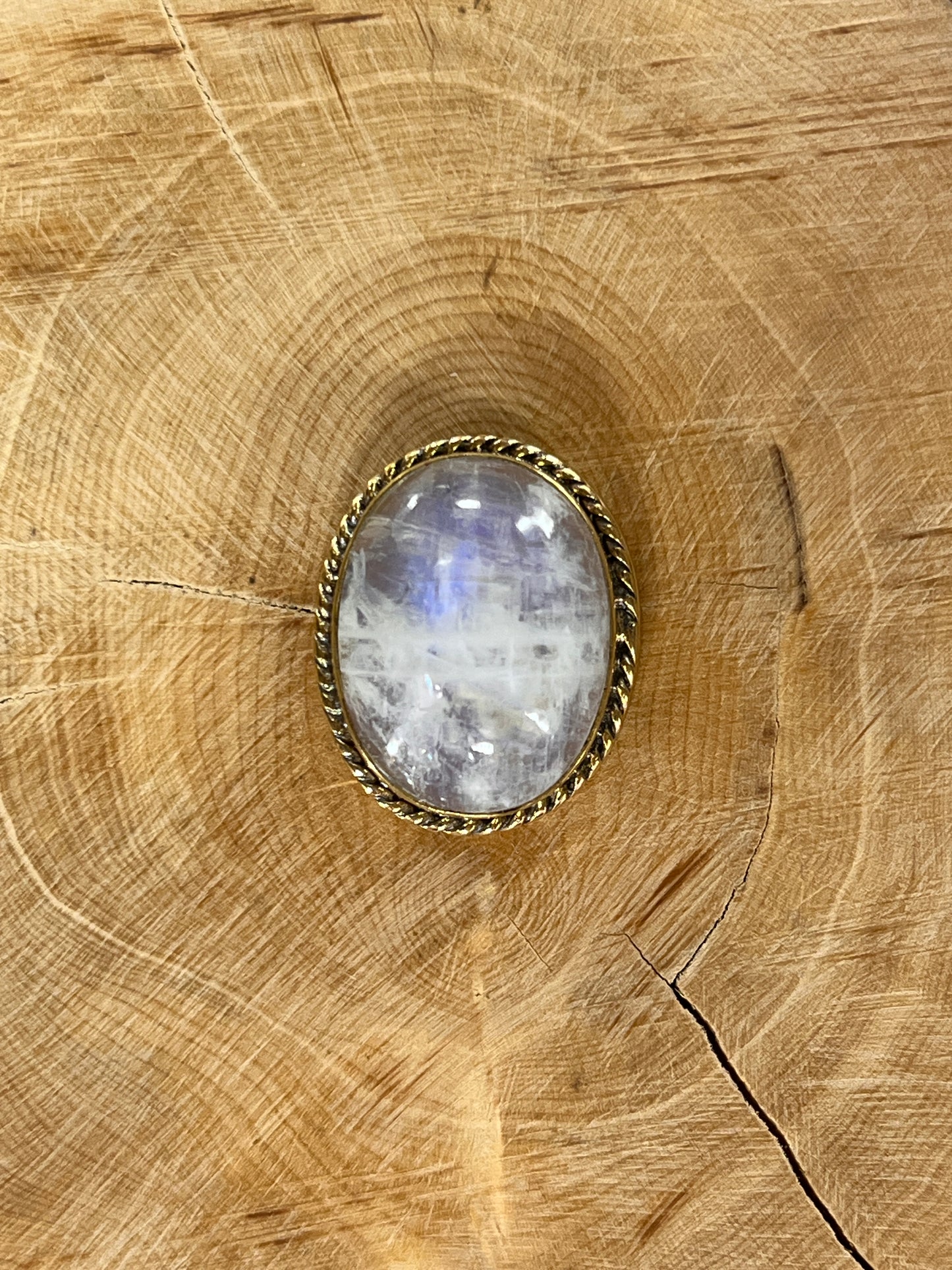 Pierre de lune sertie doré n°D2 (2,4cm x 2cm)