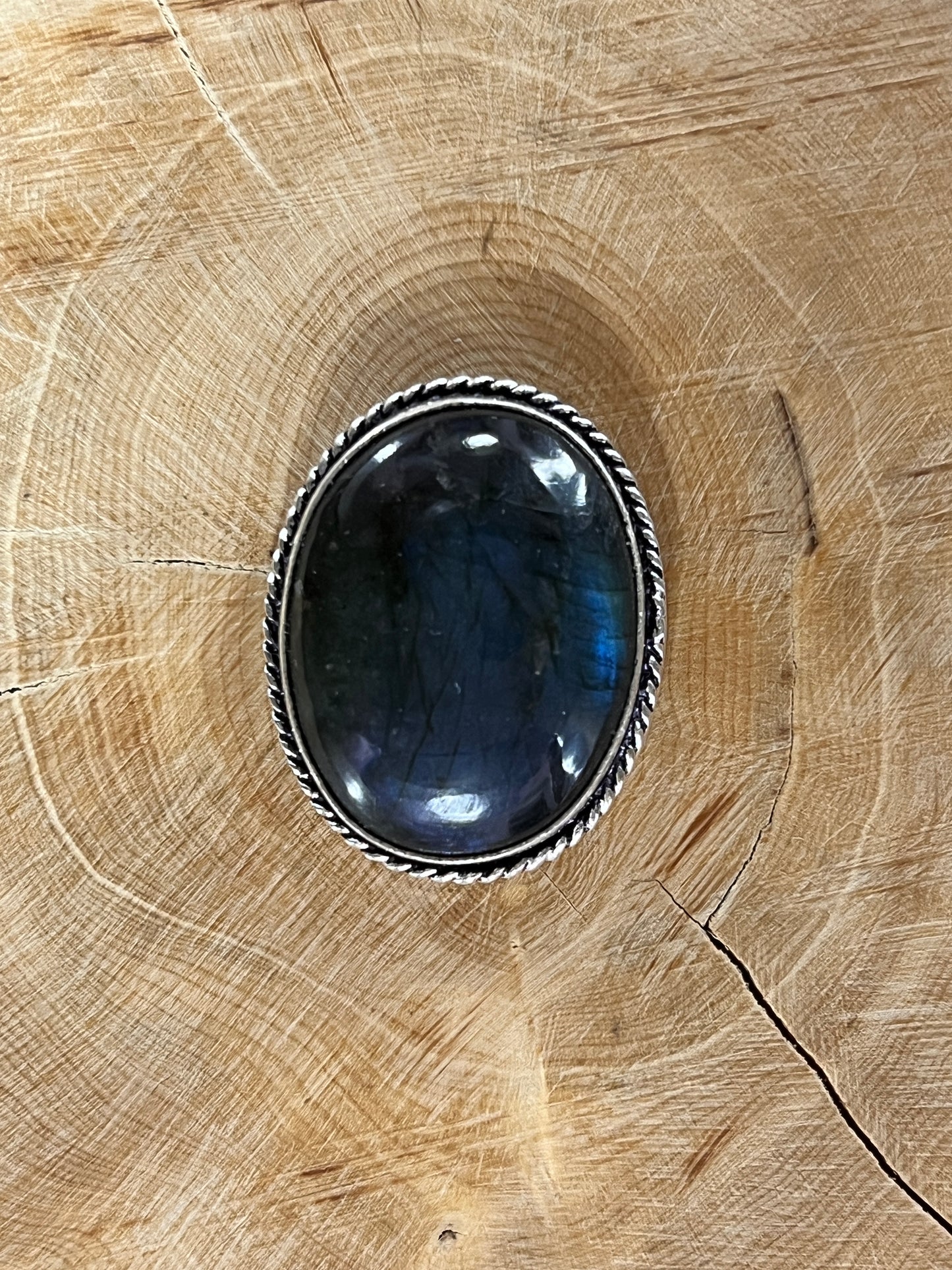 Labradorite sertie argenté n°A3 (3,1cm x 2,5cm)