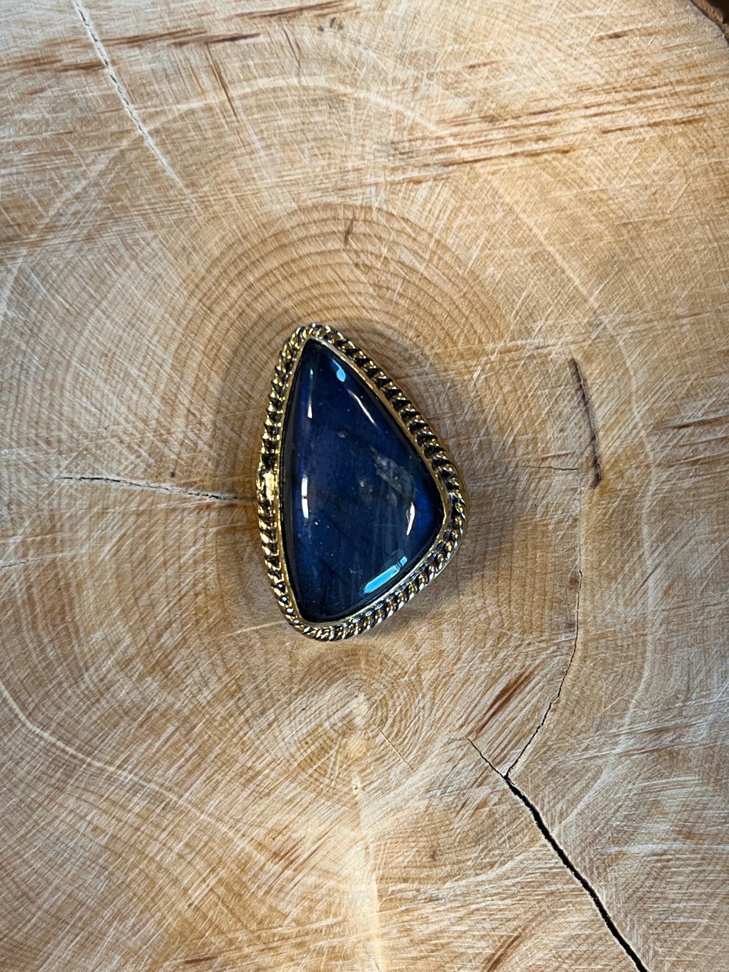 Labradorite sertie doré n°D2 (2,5cm x1,6cm)