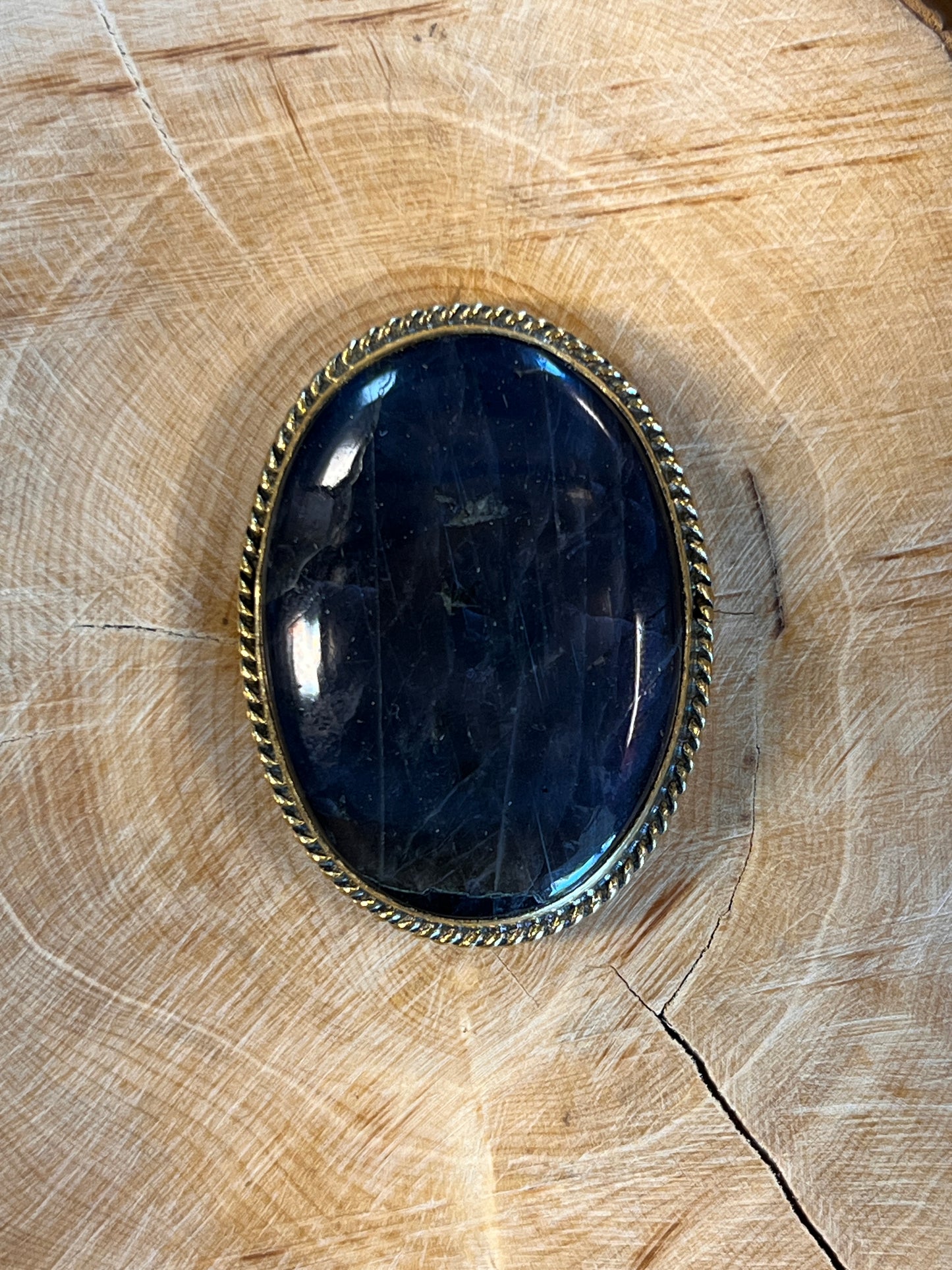 Labradorite sertie doré n°D4 (3,8cm x 2,8cm)