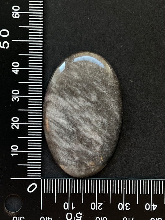 Obsidienne Argenté n°5 (4,7cm x 3cm)