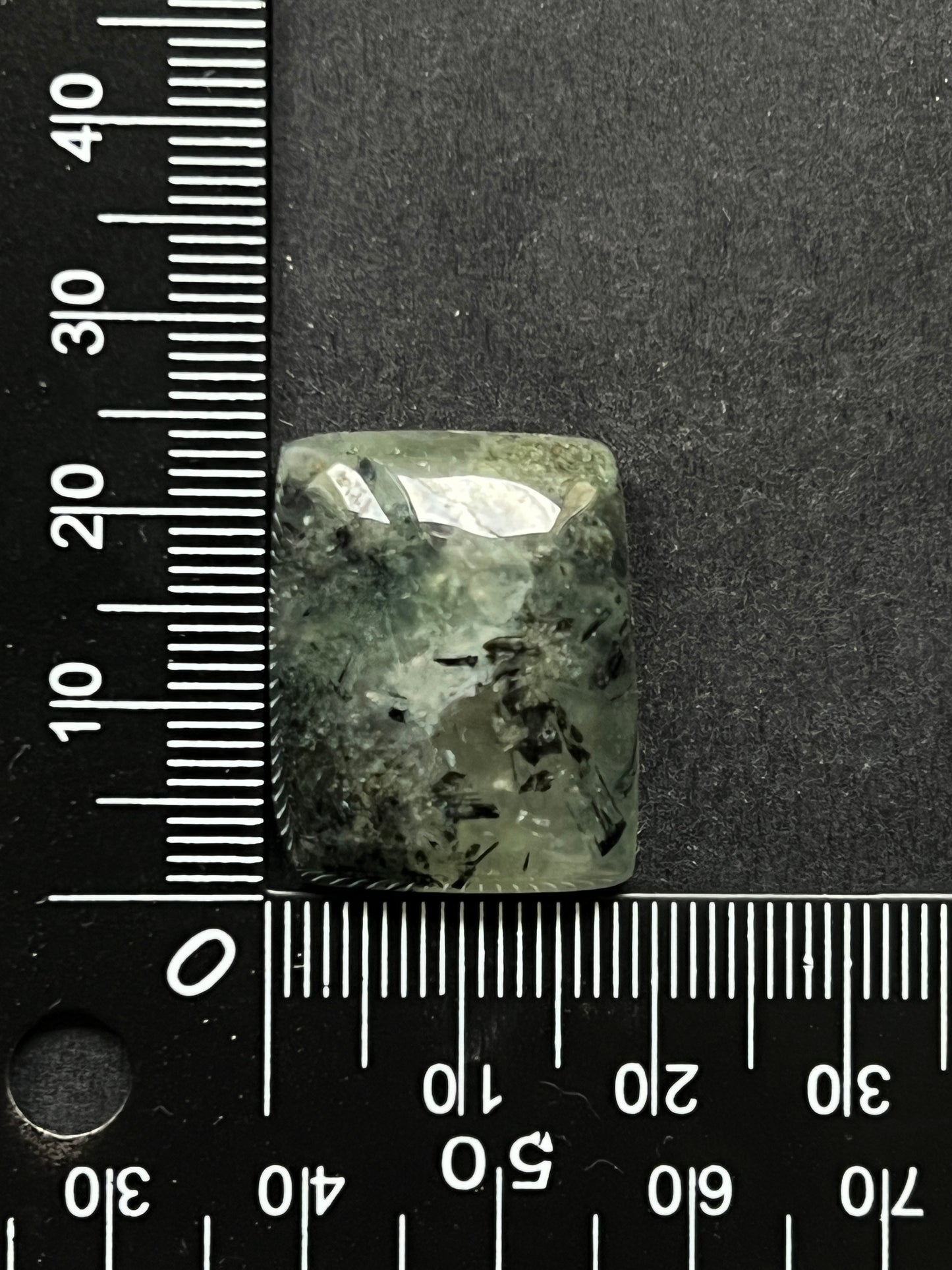 Préhnite Rutile n°3 (2,4cm x 1,9cm)