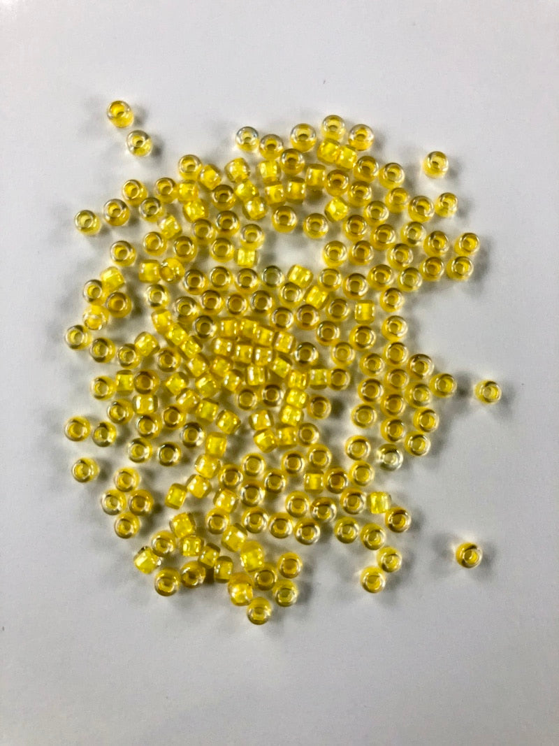 Perles de rocailles - Jaune