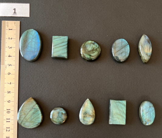 Lot n°1 - 10 Labradorites | Formes et tailles variées