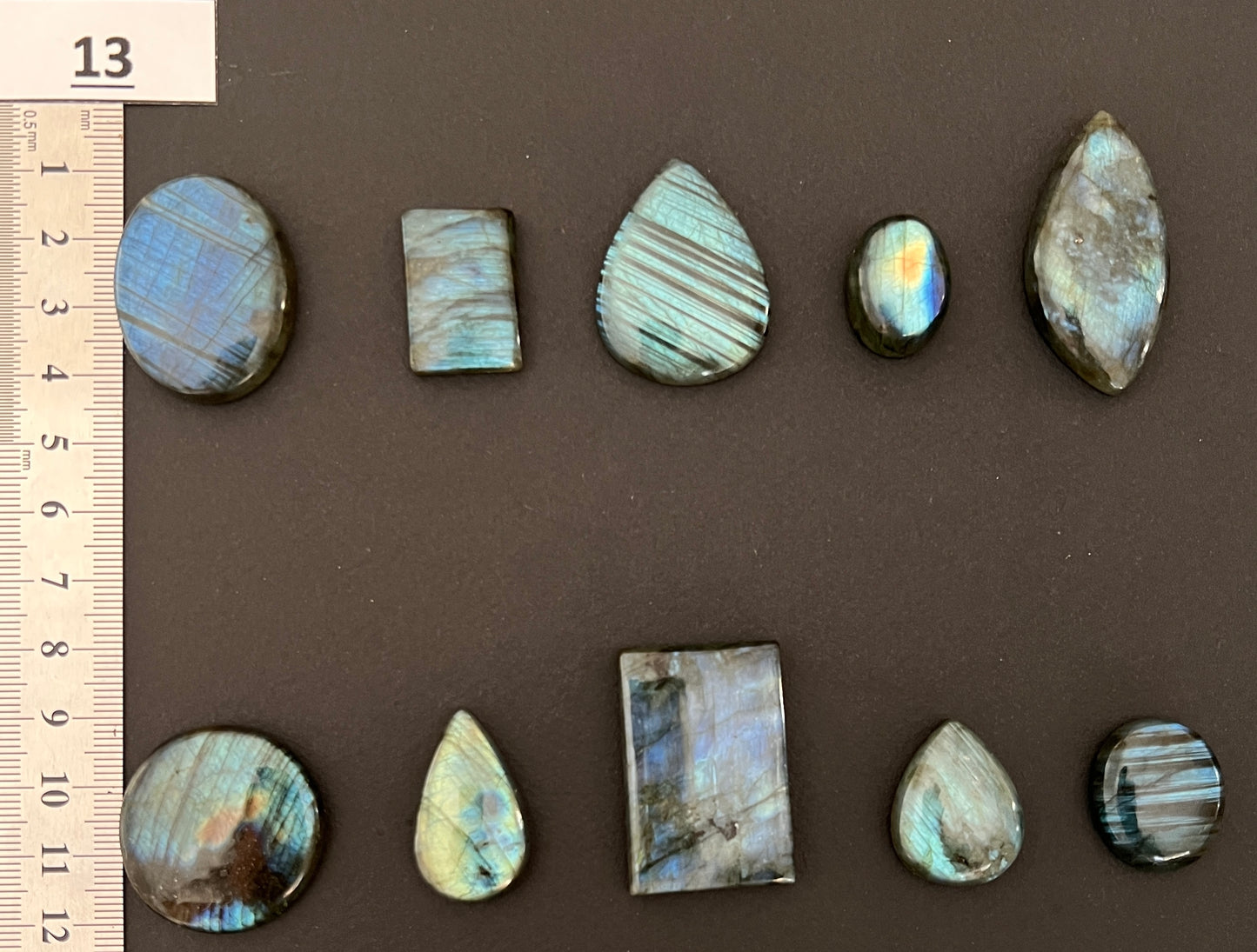 Lot n°13 - 10 Labradorites | Formes et tailles variées