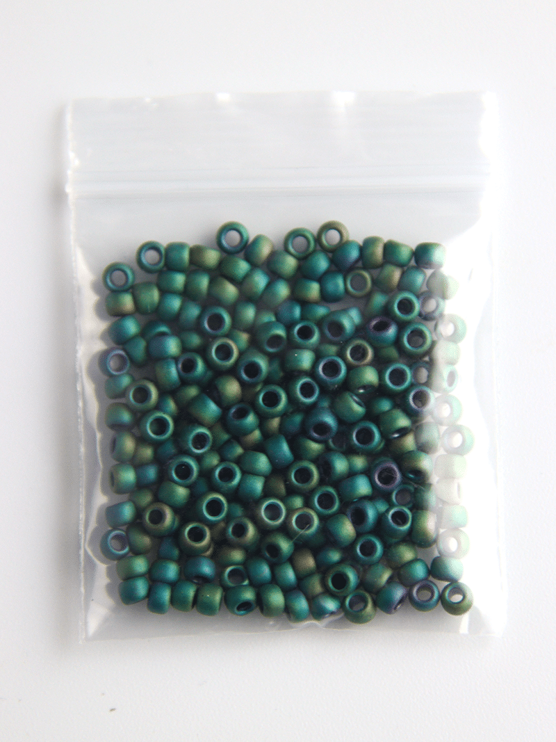 Perles de rocaille - pétrole mat 710 sachet