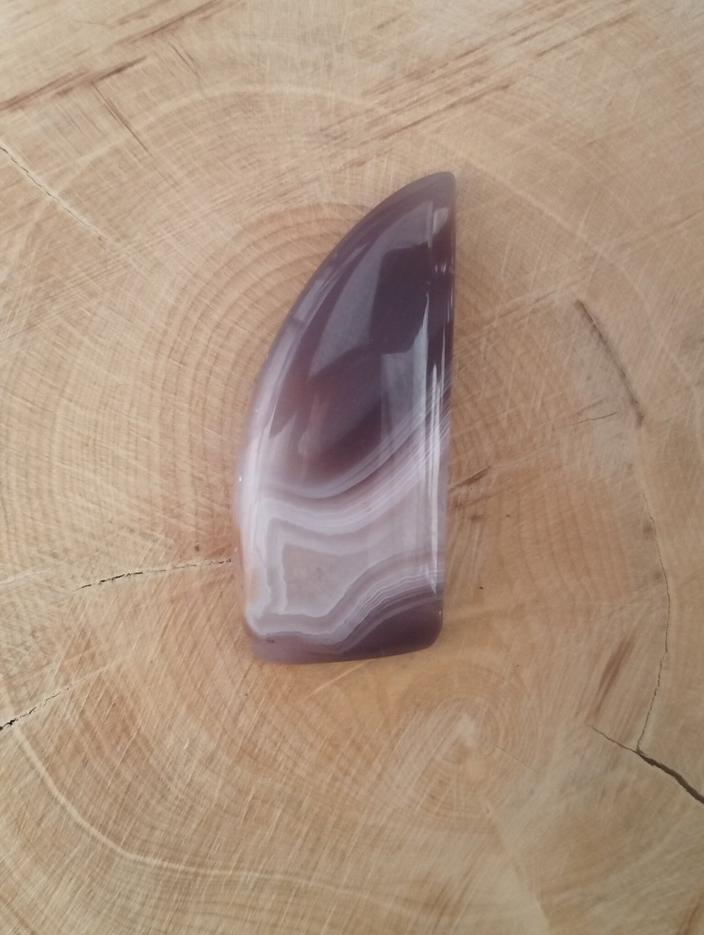 Agate Botswana n°5 (3,5cm x 1,6cm ) - Solyluna Macramé