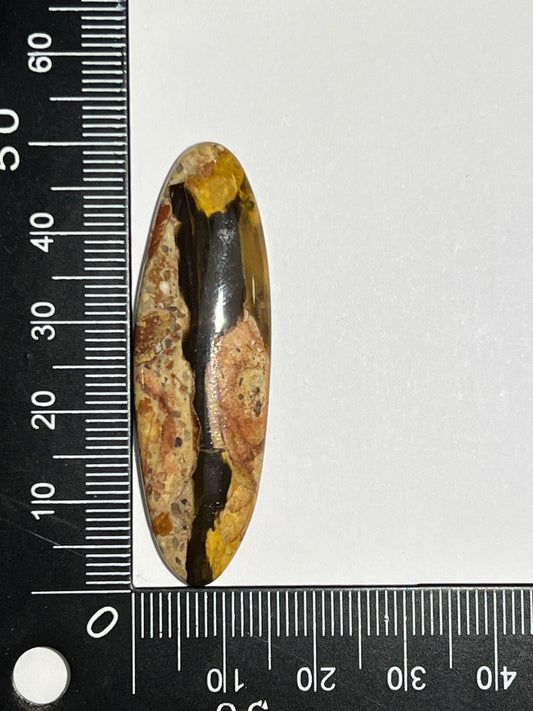 Agate Cacahuète n°1 (5cm x 1,5cm) - Solyluna Macramé