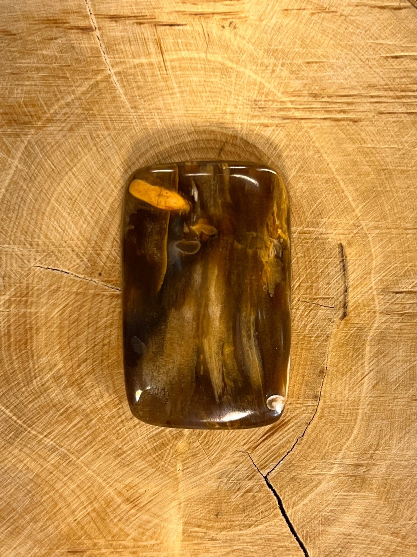 Agate Cacahuète n°5 (3,6cm x 2,4cm) - Solyluna Macramé
