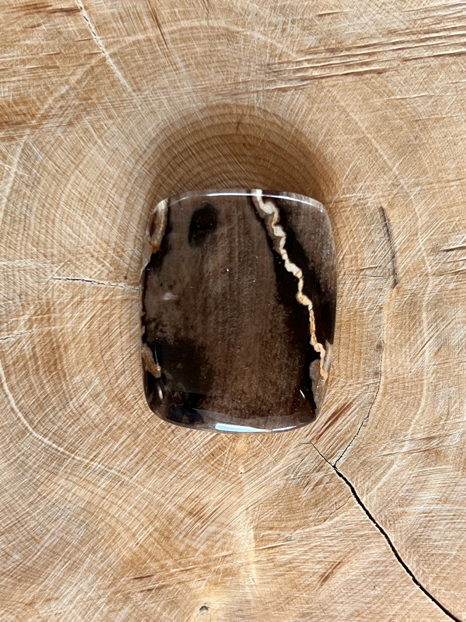 Agate Cacahuète n°5 (3cm x 2,4cm) - Solyluna Macramé