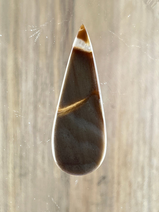 Agate Cacahuète n°5 (4,8cm x 1,7cm) - Solyluna Macramé