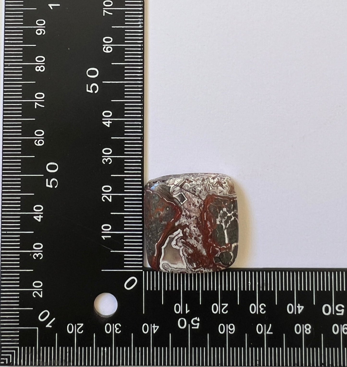 Agate Crazy Lace n°1 (2,6cm x 2,5cm) - Solyluna Macramé