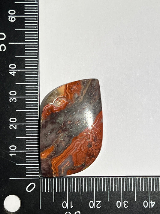 Agate Crazy Lace n°4 (4cm x 2,2cm) - Solyluna Macramé