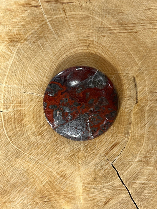 Agate Crazy Lace n°1 (2,8cm de diamètre) - Solyluna Macramé