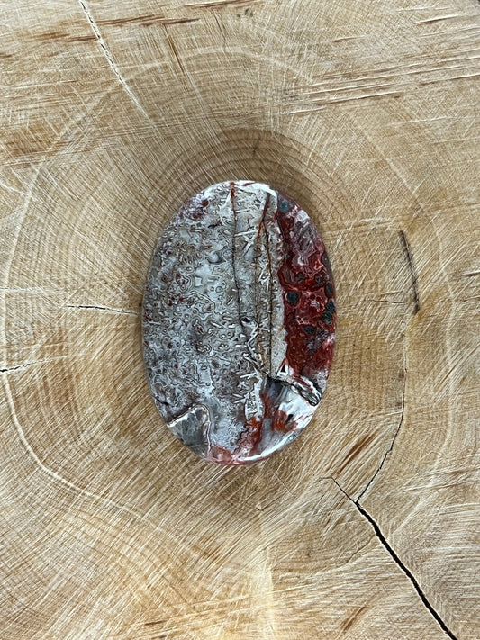 Agate Crazy Lace n°4 (3,5cm x 2,5cm) - Solyluna Macramé