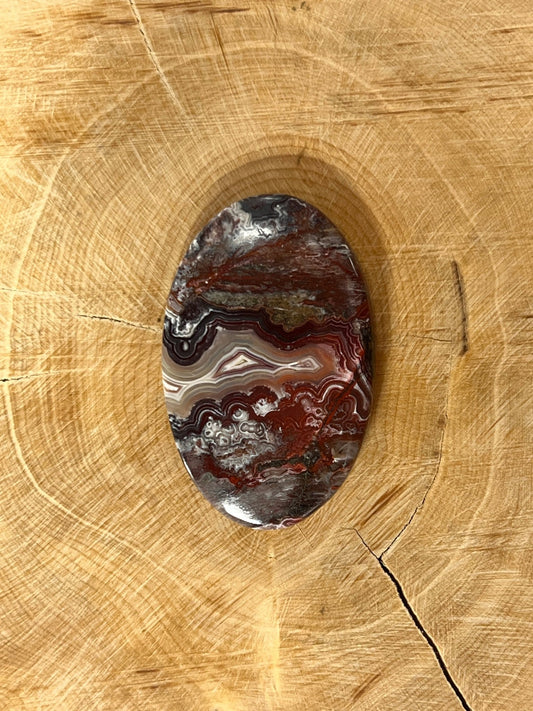 Agate Crazy Lace n°4 (3,7cm x 2,3cm) - Solyluna Macramé
