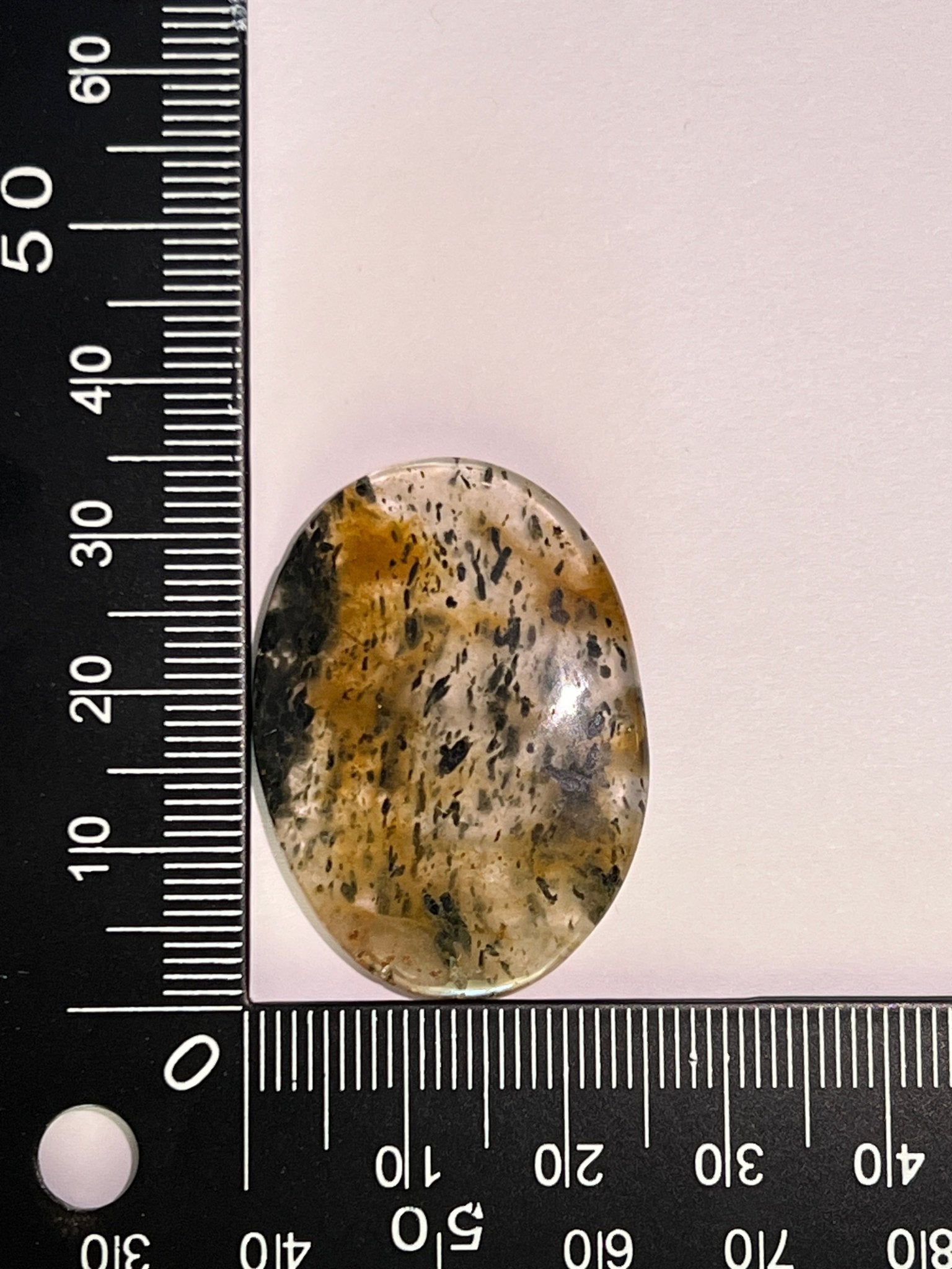 Agate Dendritique n°1 (3,45 cm x 2,5 cm) - Solyluna Macramé