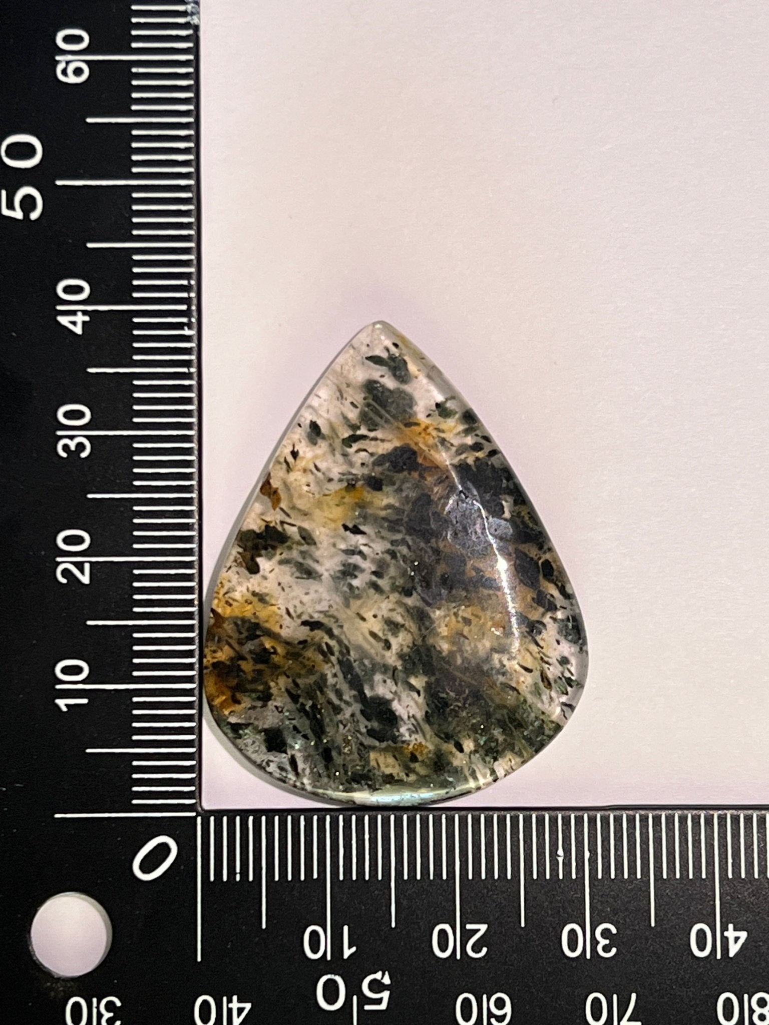 Agate Dendritique n°4 (3,84 cm x 3 cm) - Solyluna Macramé