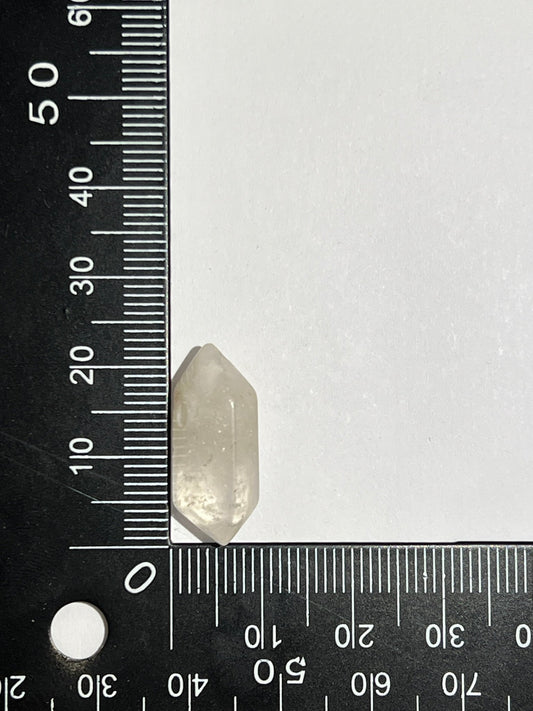 Agate fleur de cerisier double pointe n°1 (2,2cm x 0,9cm) - Solyluna Macramé